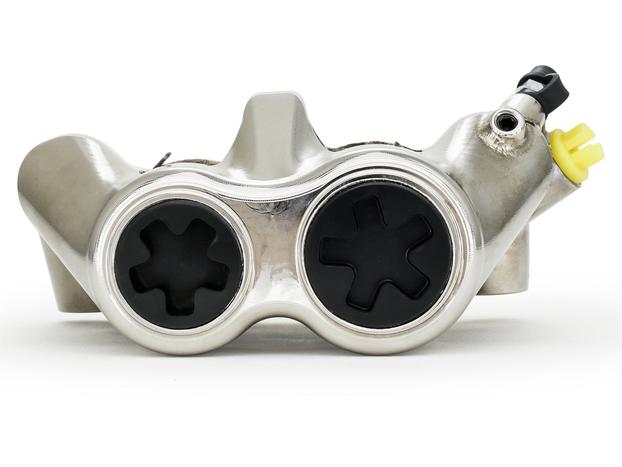 Pinza Freno Radiale Accossato Ricavata CNC Monoblocco Interasse 100 mm Con Pistoni in Titanio