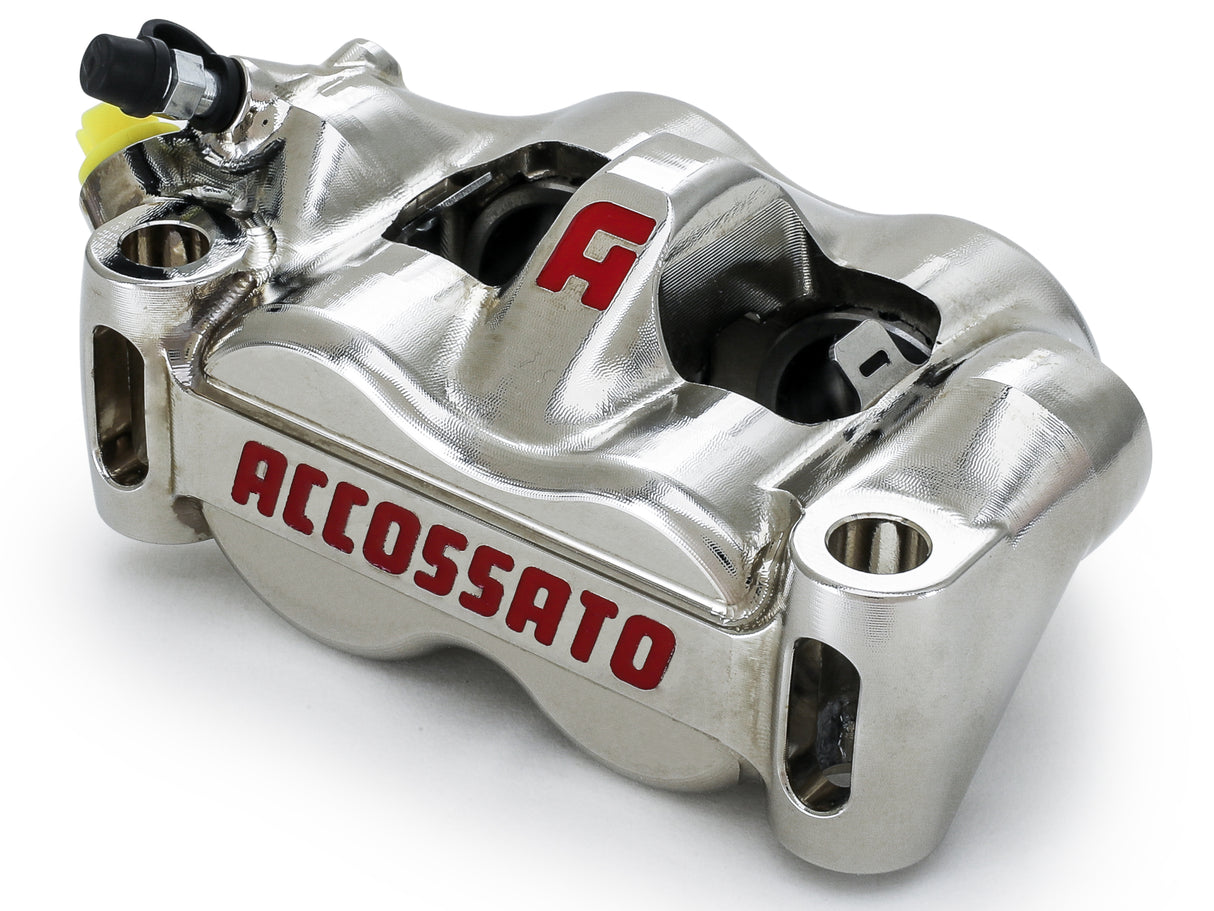 Pinza Freno Radiale Accossato Ricavata CNC Monoblocco Interasse 100 mm Con Pistoni in Titanio