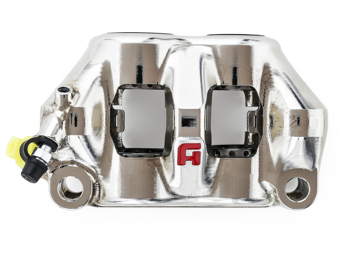 Pinza Freno Radiale Accossato Ricavata CNC Monoblocco Interasse 100 mm Con Pistoni in Titanio