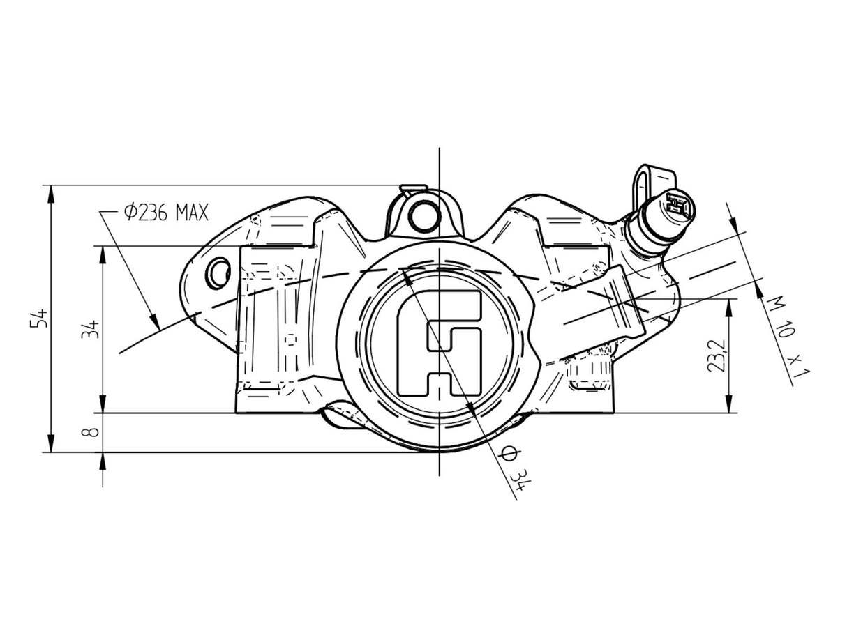Pinza Freno Radiale Accossato Ricavata CNC Monoblocco Interasse 60 mm Per Moto 3