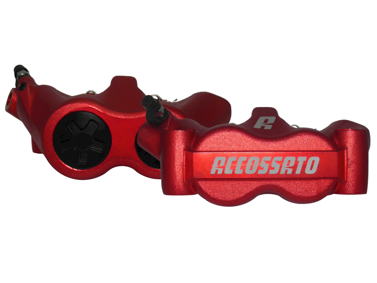 Pinza Freno Radiale Accossato Forgiata Monoblocco Interasse 100 mm Con Pistoni in Alluminio