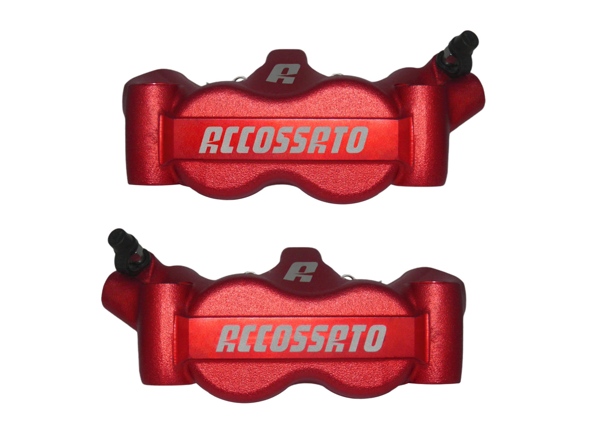 Pinza Freno Radiale Accossato Forgiata Monoblocco Interasse 100 mm Con Pistoni in Alluminio