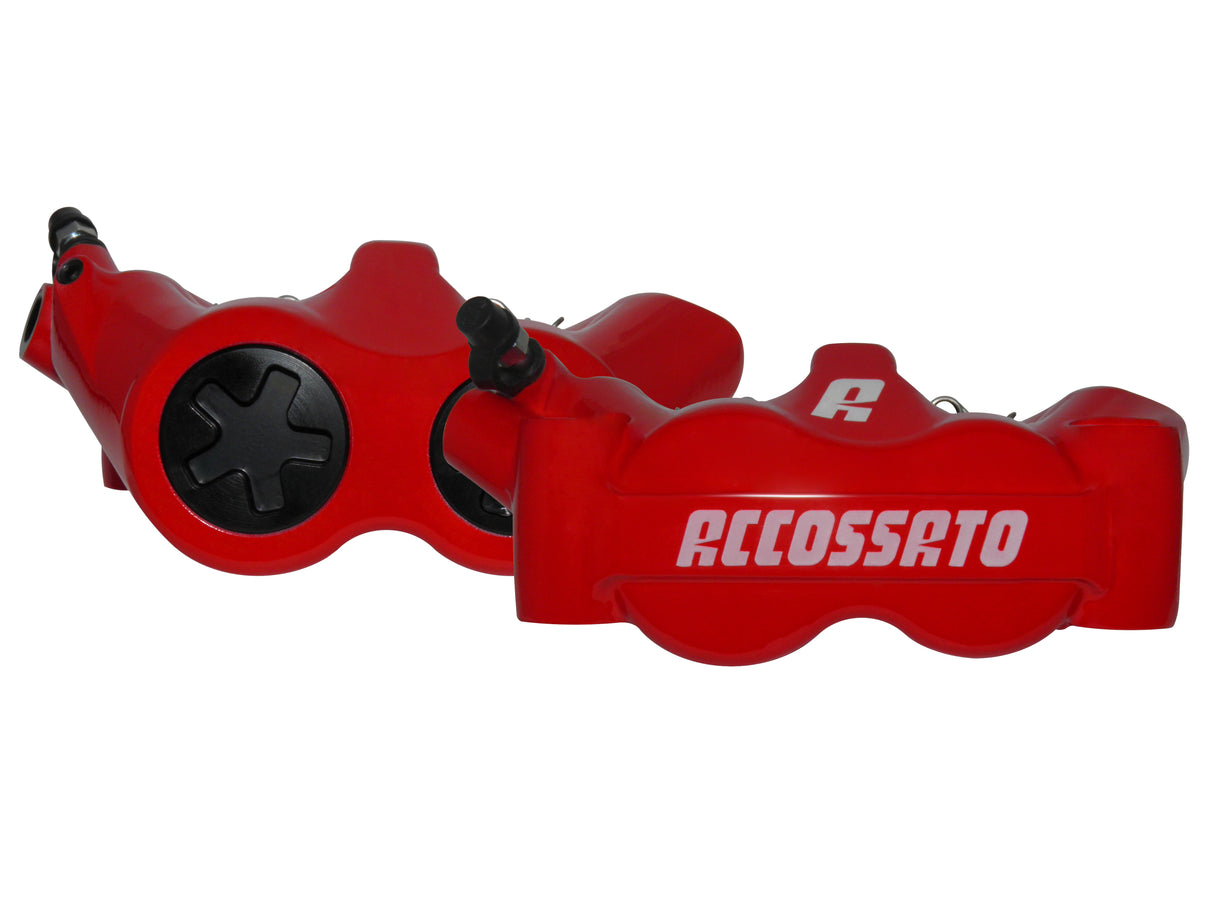 Pinza Freno Radiale Accossato Forgiata Monoblocco Interasse 100 mm Con Pistoni in Alluminio