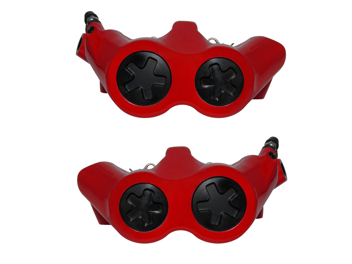 Pinza Freno Radiale Accossato Forgiata Monoblocco Interasse 100 mm Con Pistoni in Alluminio