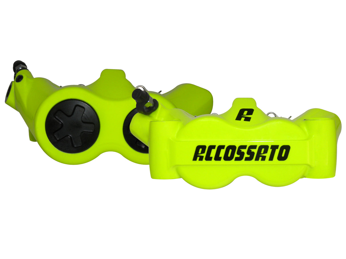 Pinza Freno Radiale Accossato Forgiata Monoblocco Interasse 100 mm Con Pistoni in Alluminio