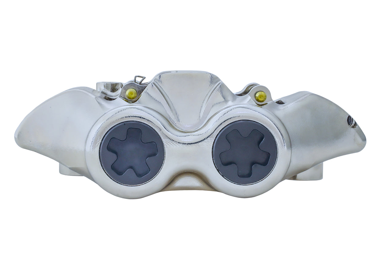 Pinza Freno Radiale Accossato Ricavata CNC Monoblocco Interasse 108 mm Con Pistoni in Titanio, Off-set 21 mm