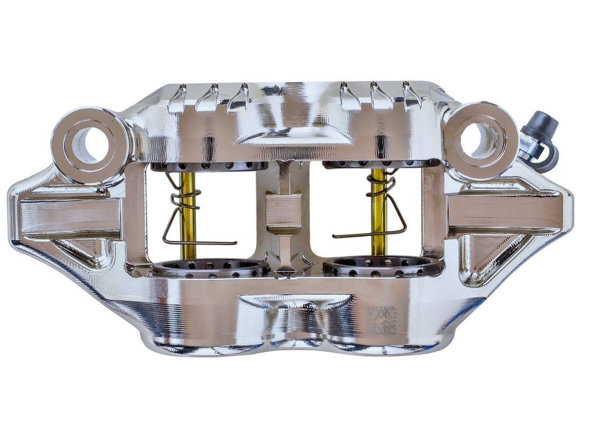 Pinza Freno Radiale Accossato Ricavata CNC Monoblocco Interasse 108 mm Con Pistoni in Titanio, Off-set 21 mm