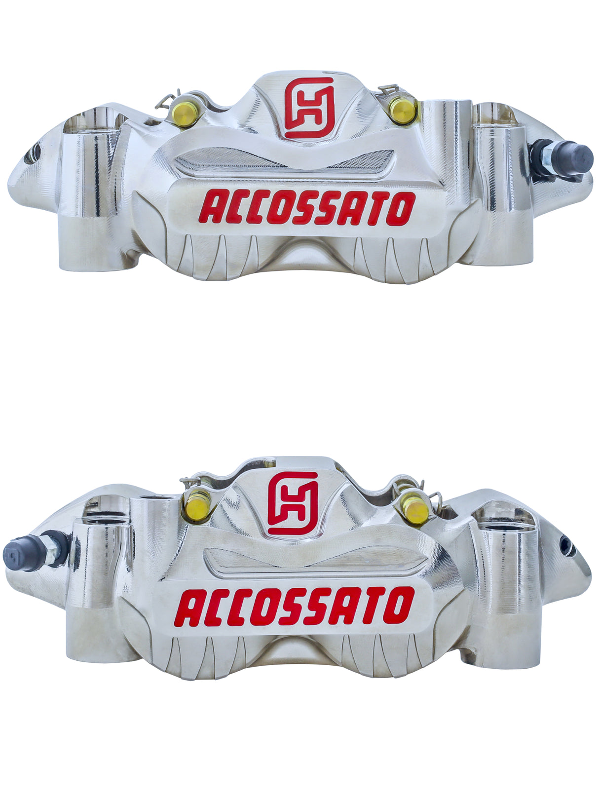 Pinza Freno Radiale Accossato Ricavata CNC Monoblocco Interasse 108 mm Con Pistoni in Titanio, Off-set 21 mm