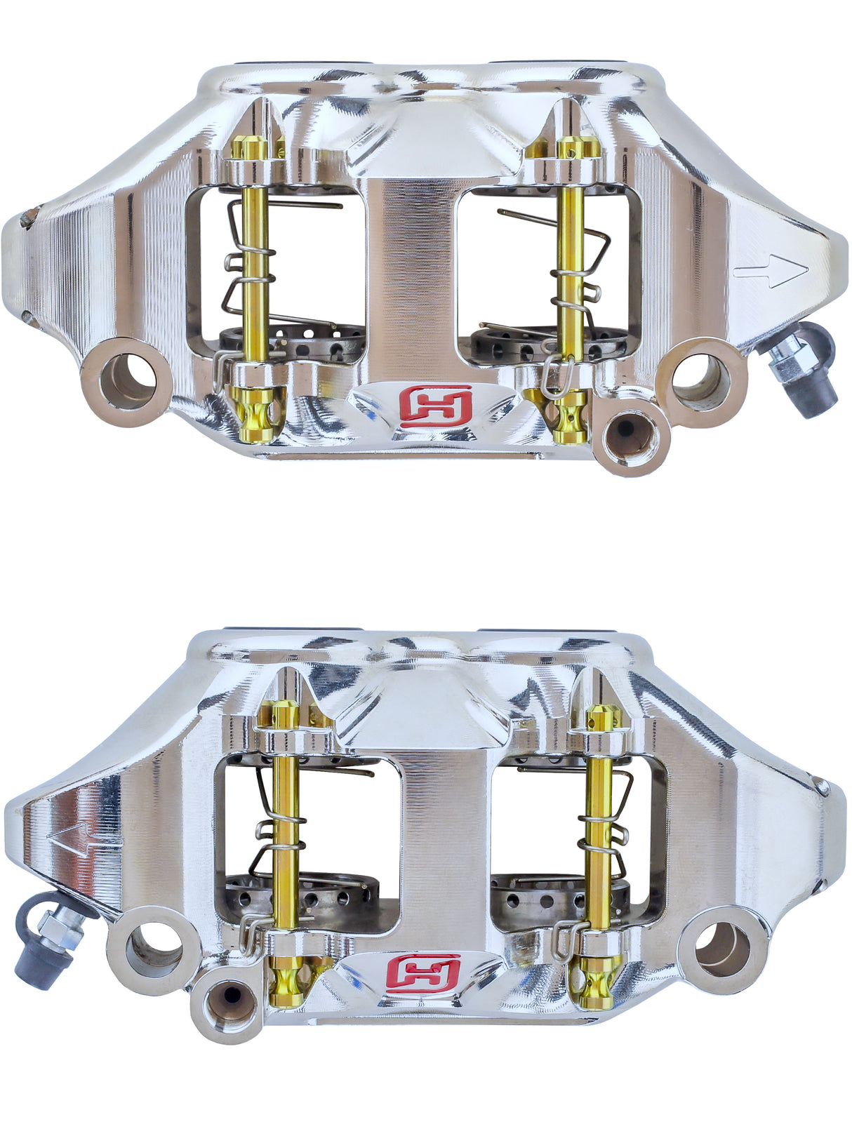 Pinza Freno Radiale Accossato Ricavata CNC Monoblocco Interasse 108 mm Con Pistoni in Titanio, Off-set 21 mm
