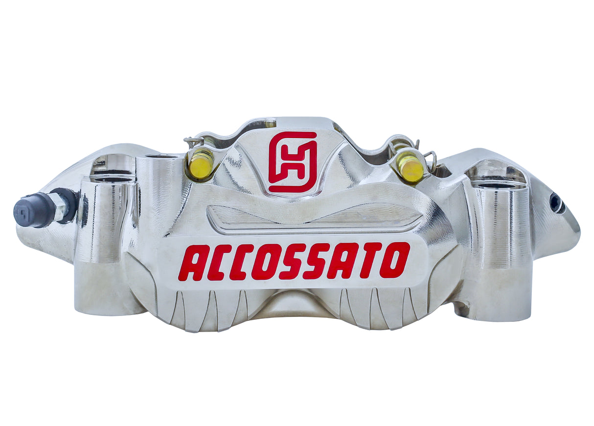 Pinza Freno Radiale Accossato Ricavata CNC Monoblocco Interasse 108 mm Con Pistoni in Titanio, Off-set 21 mm