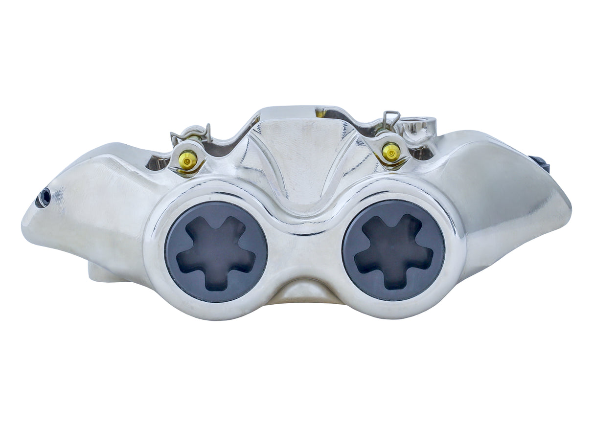 Pinza Freno Radiale Accossato Ricavata CNC Monoblocco Interasse 108 mm Con Pistoni in Titanio, Off-set 21 mm