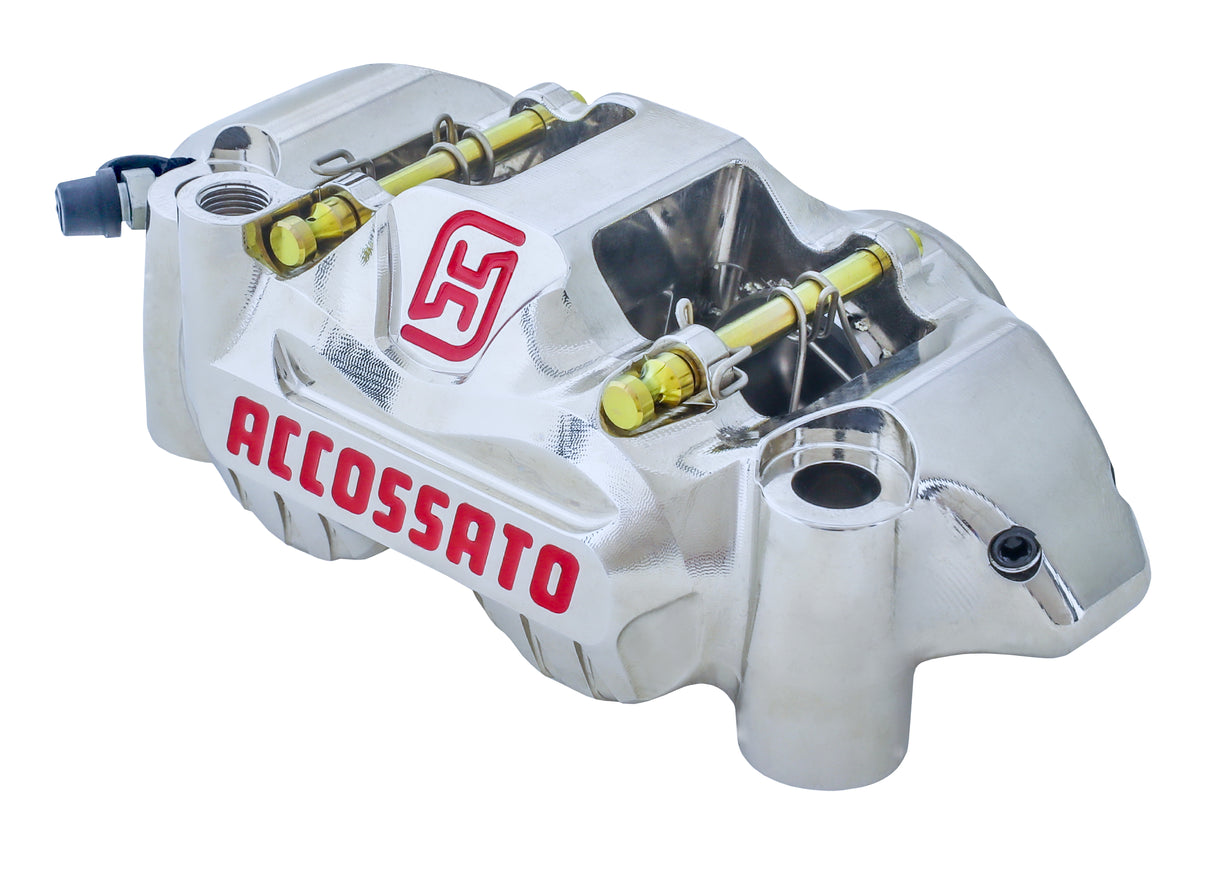 Pinza Freno Radiale Accossato Ricavata CNC Monoblocco Interasse 108 mm Con Pistoni in Titanio, Off-set 21 mm