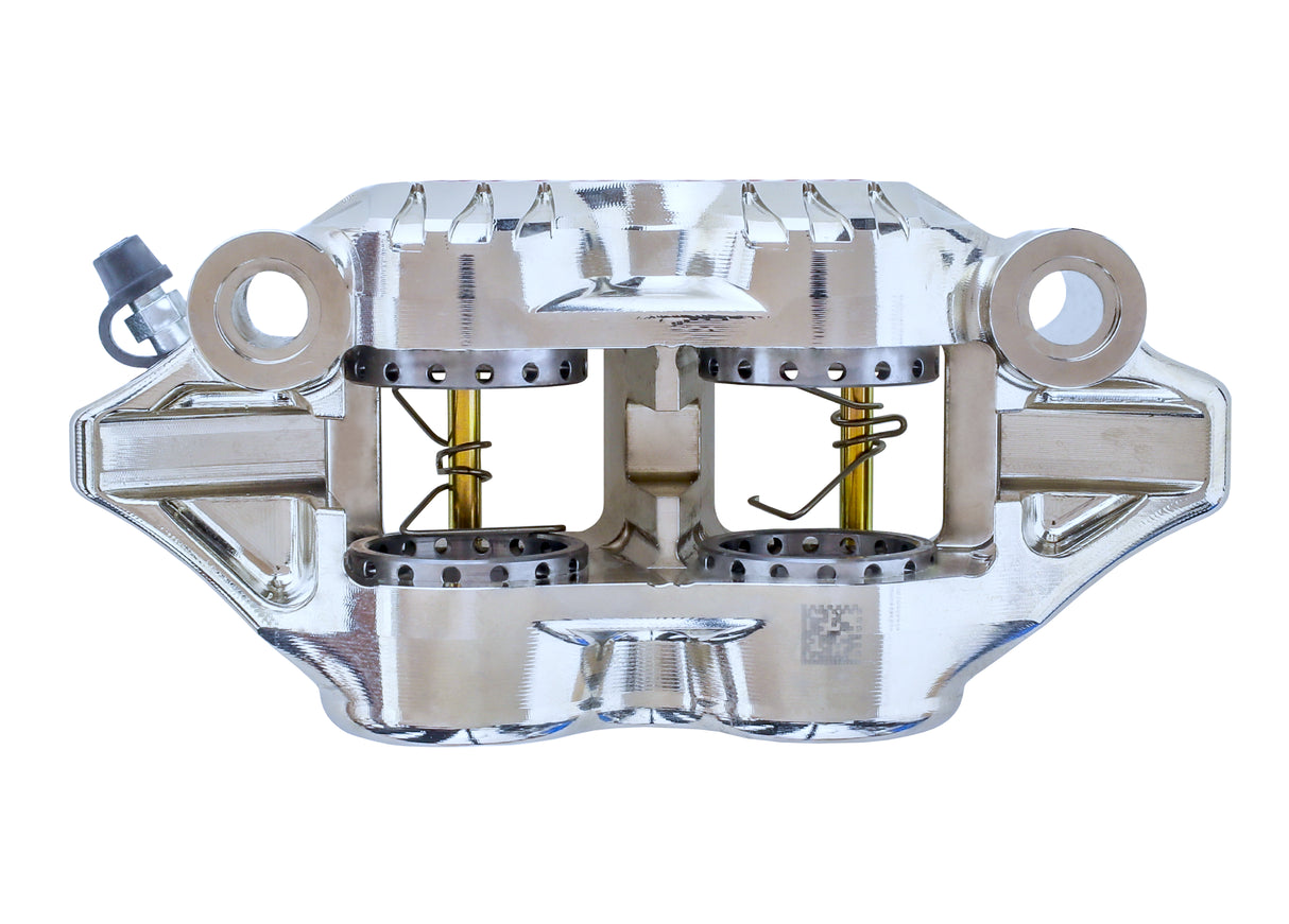 Pinza Freno Radiale Accossato Ricavata CNC Monoblocco Interasse 108 mm Con Pistoni in Titanio, Off-set 21 mm