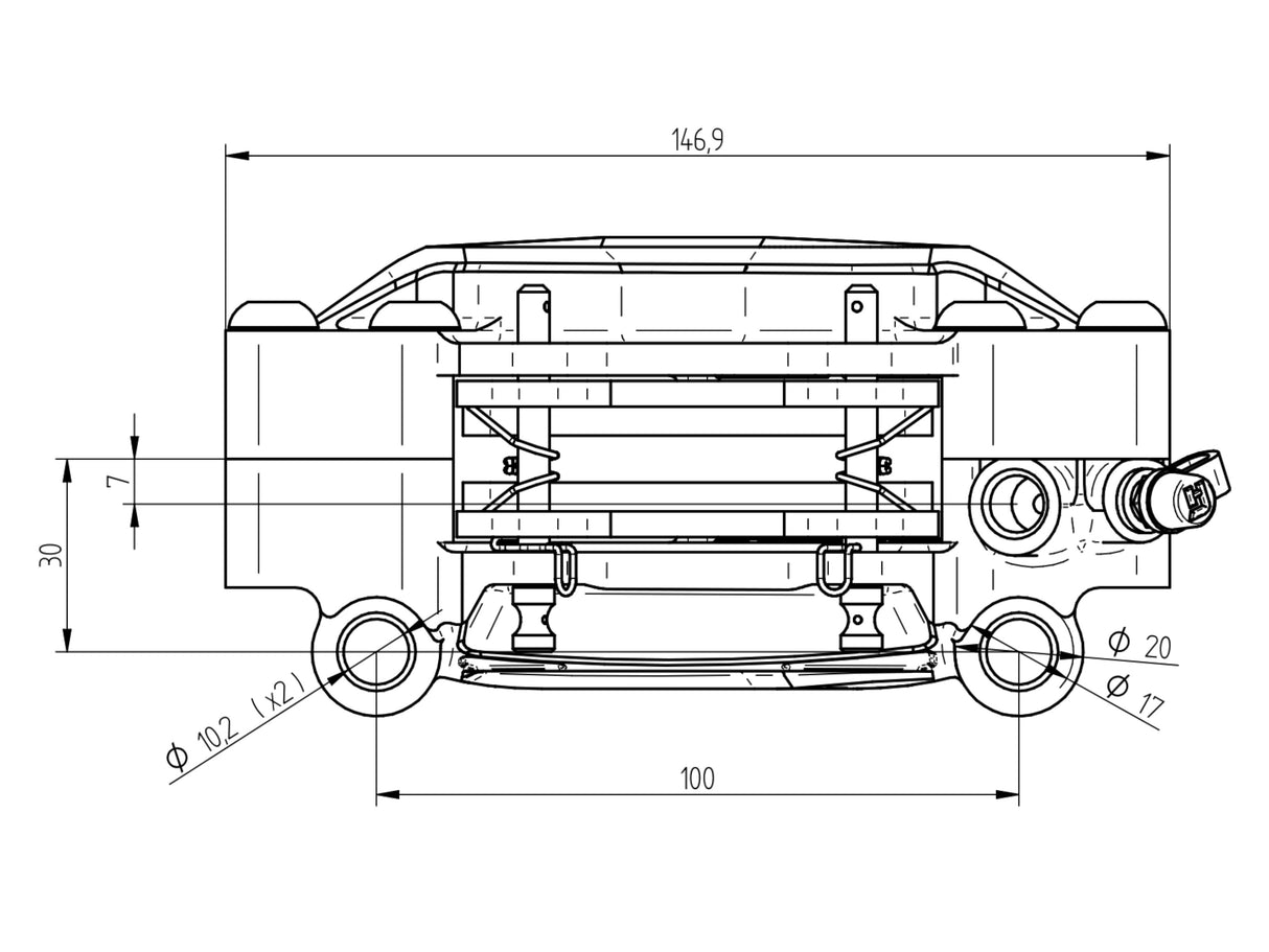 Pinza Freno Radiale Accossato Ricavata CNC Interasse 100 mm