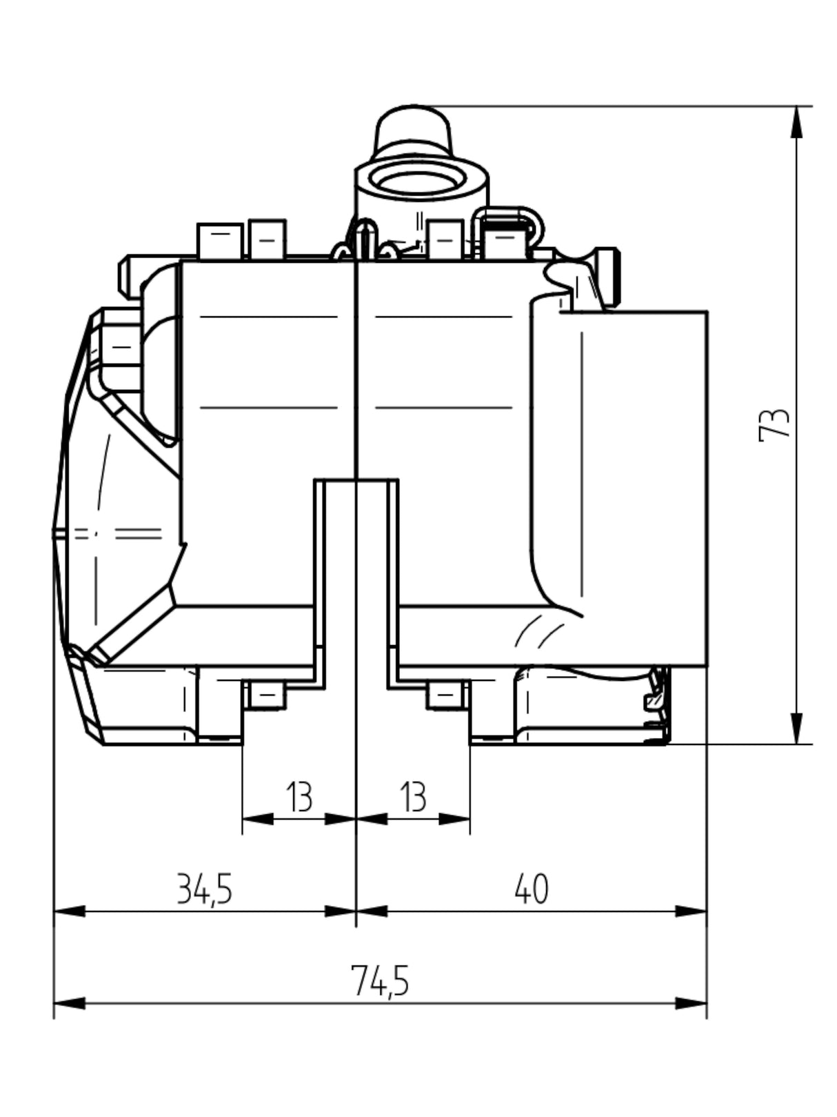 Pinza Freno Radiale Accossato Ricavata CNC Interasse 100 mm