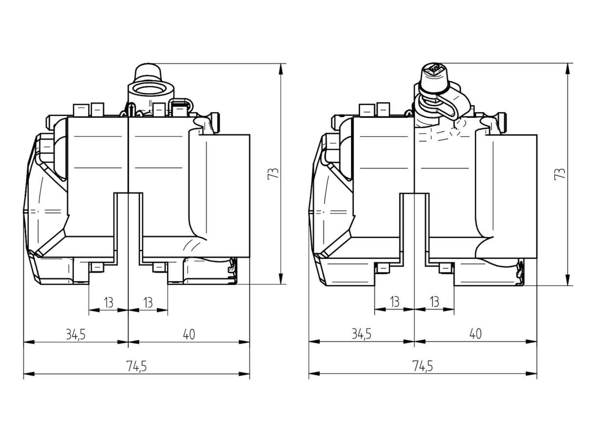 Pinza Freno Radiale Accossato Ricavata CNC Interasse 100 mm