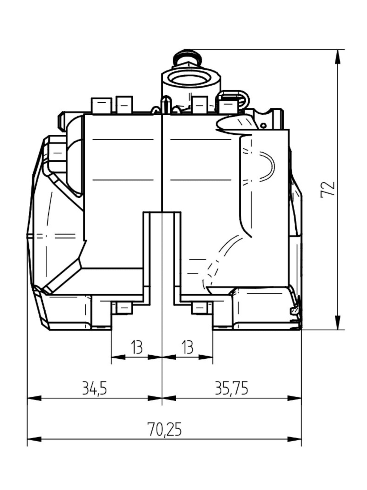 Pinza Freno Radiale Accossato Ricavata CNC Interasse 108 mm