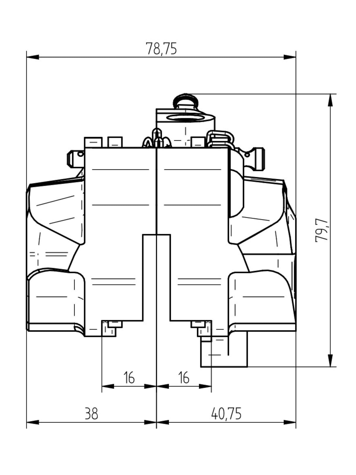 Pinza Freno Assiale 2 Pastiglie CNC Accossato - interasse 40 mm