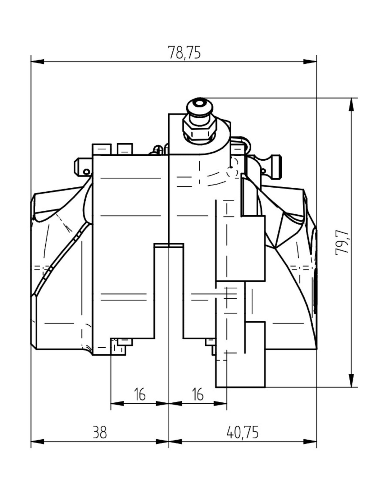 Pinza Freno Assiale 2 Pastiglie CNC Accossato - interasse 40 mm