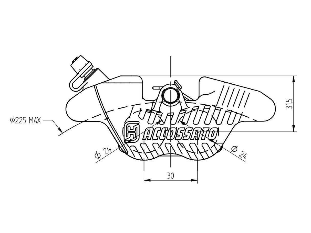 Pinza Freno Radiale Accossato per Mini Gp, Pitbike, Scooter - Tipo Pistone: Alluminio