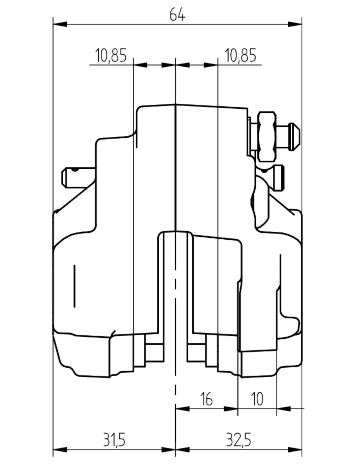 Pinza Freno Assiale con 2 Pastiglie Freno Accossato - interasse 84 mm