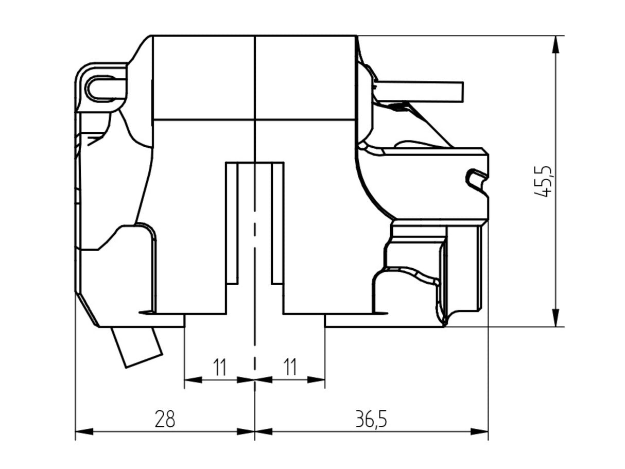 Pinza Freno Radiale Accossato Posteriore per Mini Gp e Pitbike - interasse 45 mm