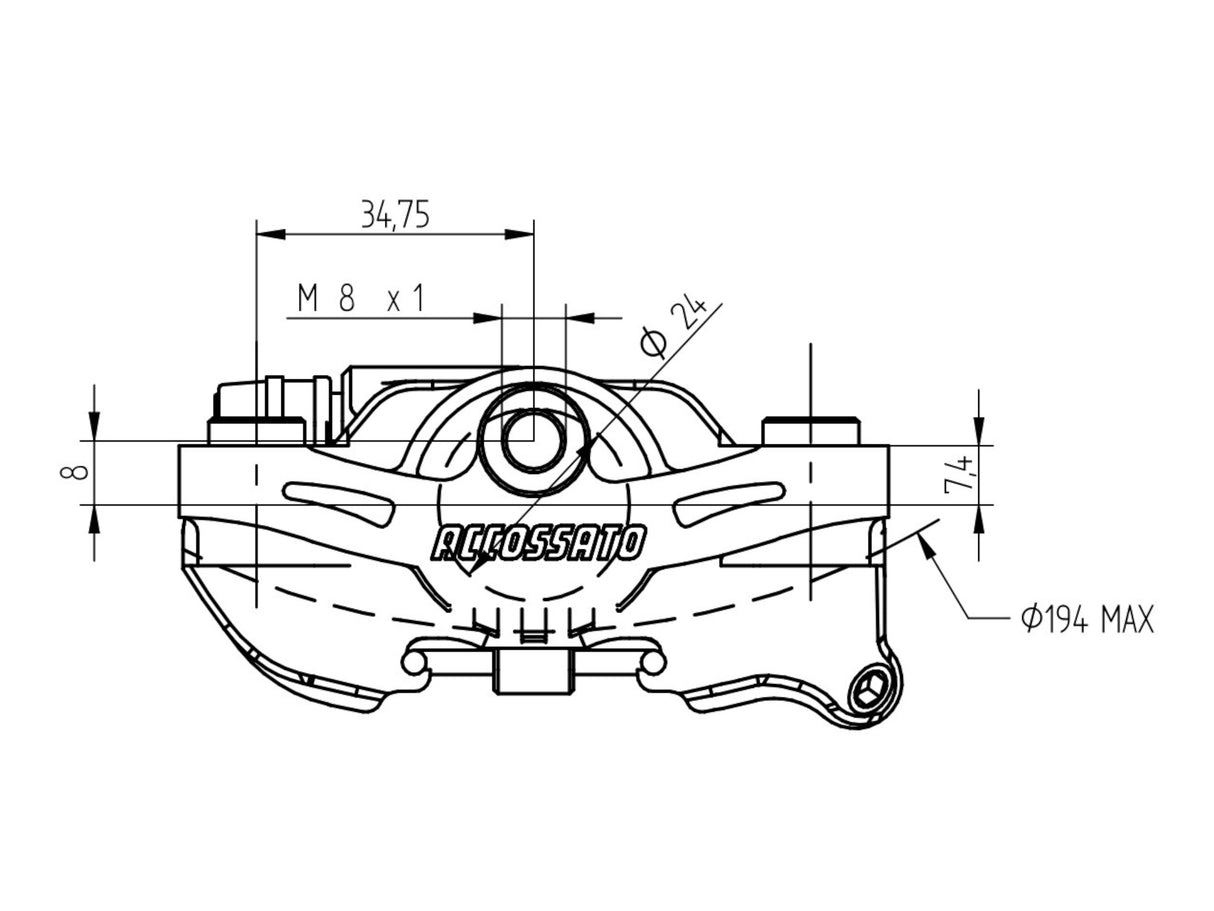 Pinza Freno Radiale Posteriore Moto 3