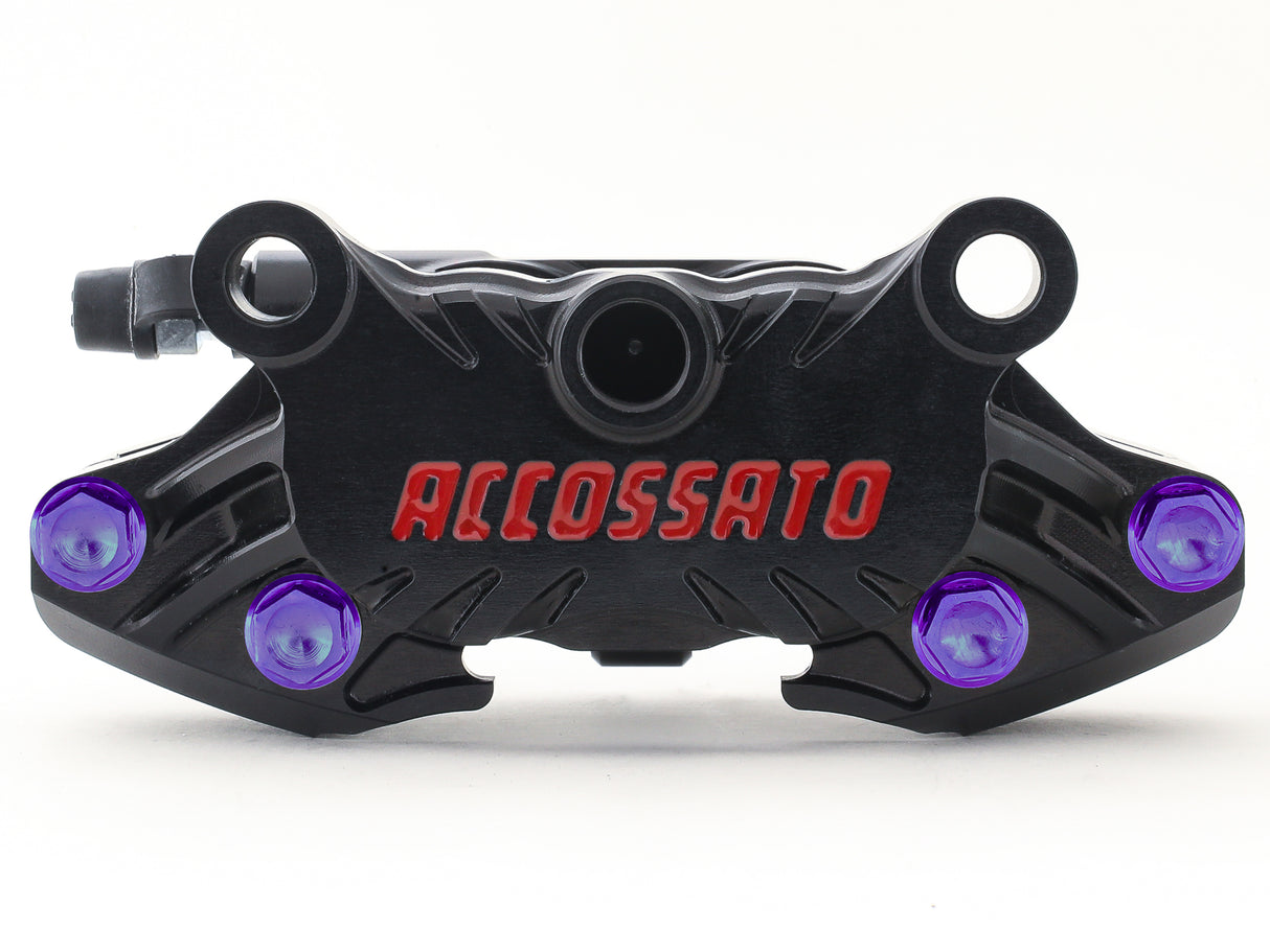 Pinza Freno CNC Assiale Interasse 64 mm - Colore Viti: Viola