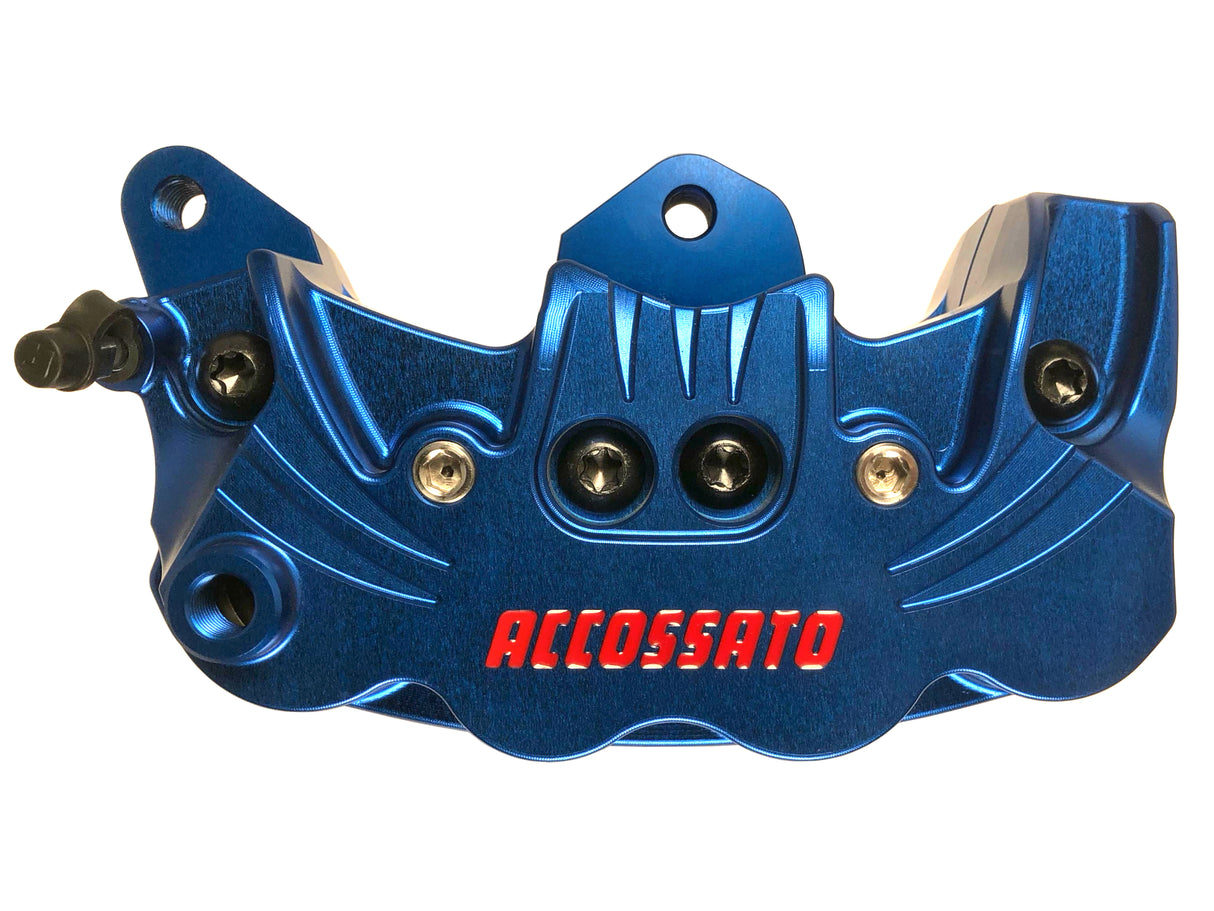 Pinza de freno radial mecanizada por CNC Accossato con distancia entre ejes de 86,3 mm para todos los modelos Buell de 2003 a 2010 y modelos EBR