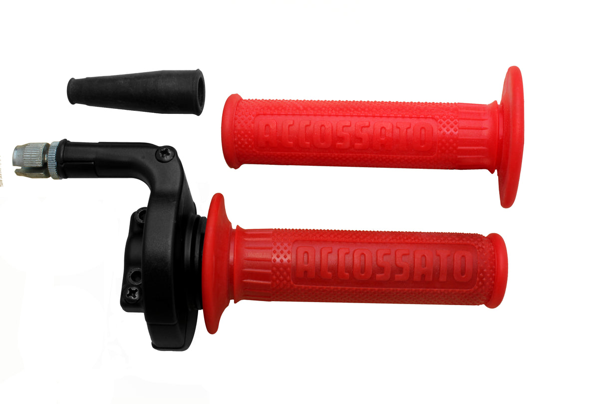 Comando gas Accossato monocavo per cross - enduro con manopole GR003