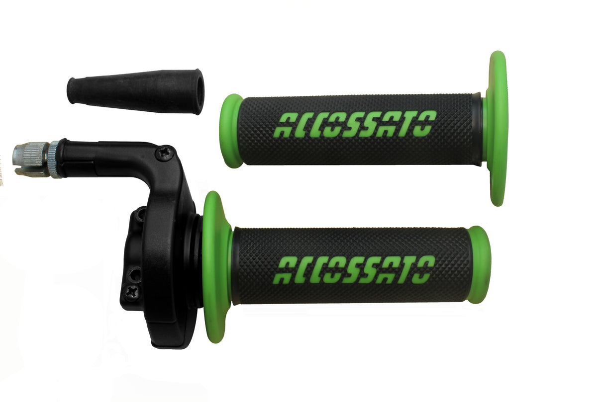 Comando gas Accossato monocavo per cross - enduro con manopole GR008