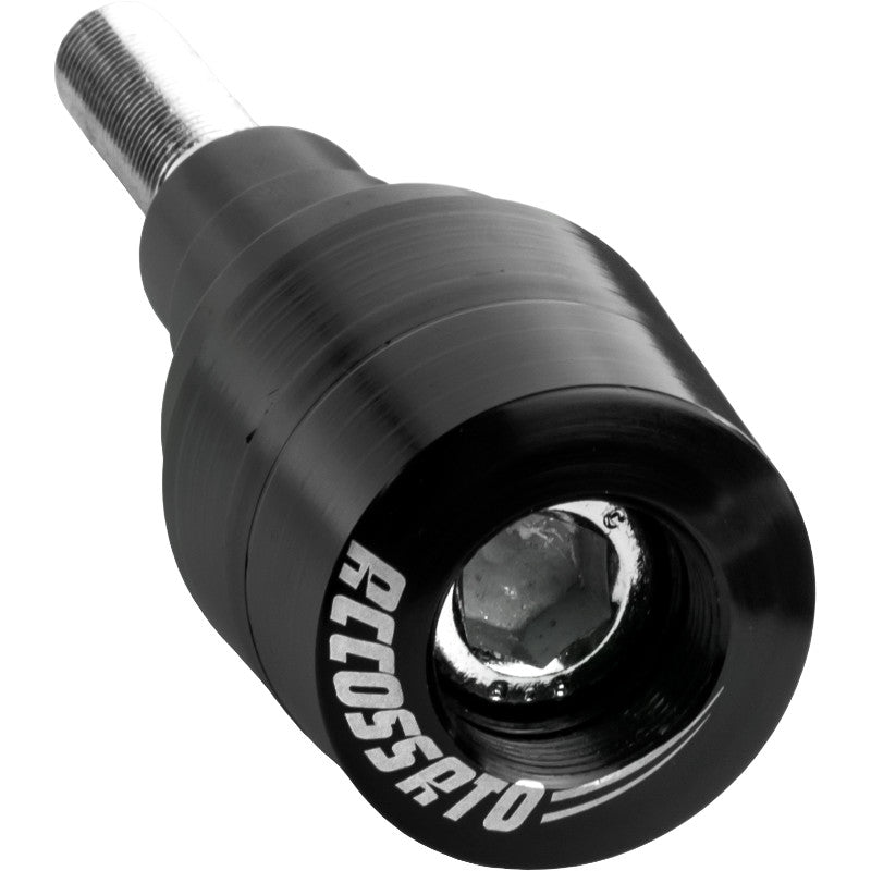 Tamponi paracarena Accossato per moto, ricavato CNC, con inserto colorato. La confezione contiene 02 articoli