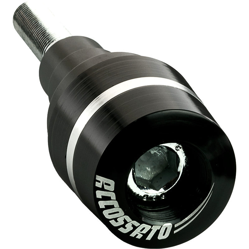 Tamponi paracarena Accossato per moto, ricavato CNC, con inserto colorato. La confezione contiene 02 articoli