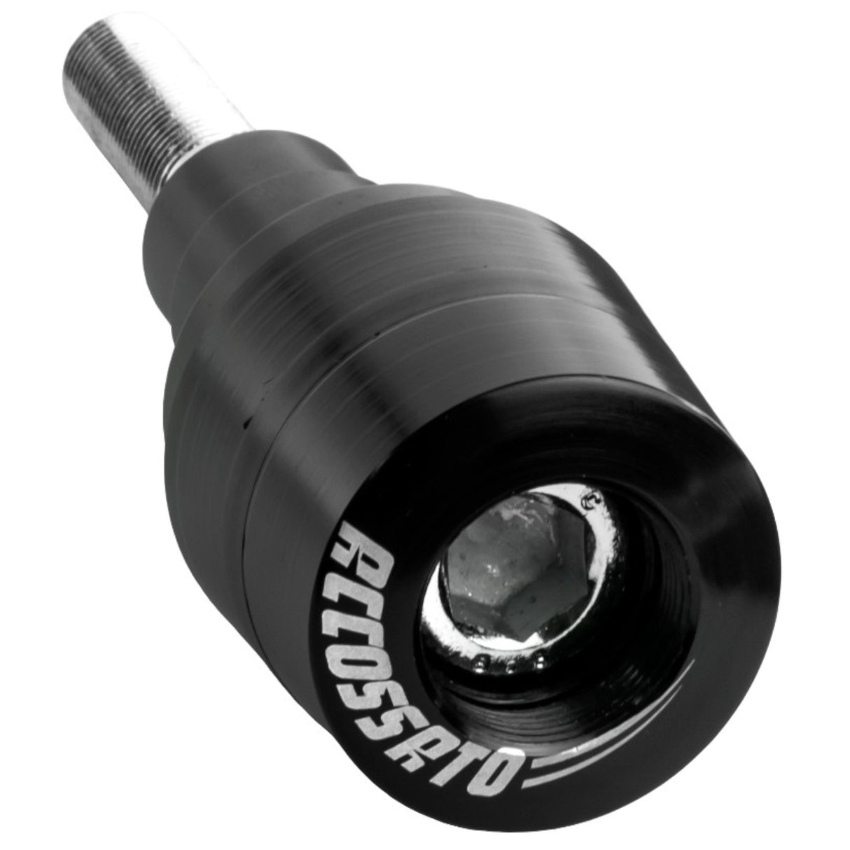 Tamponi paracarena Accossato per moto, ricavato CNC, con inserto colorato. La confezione contiene 02 articoli