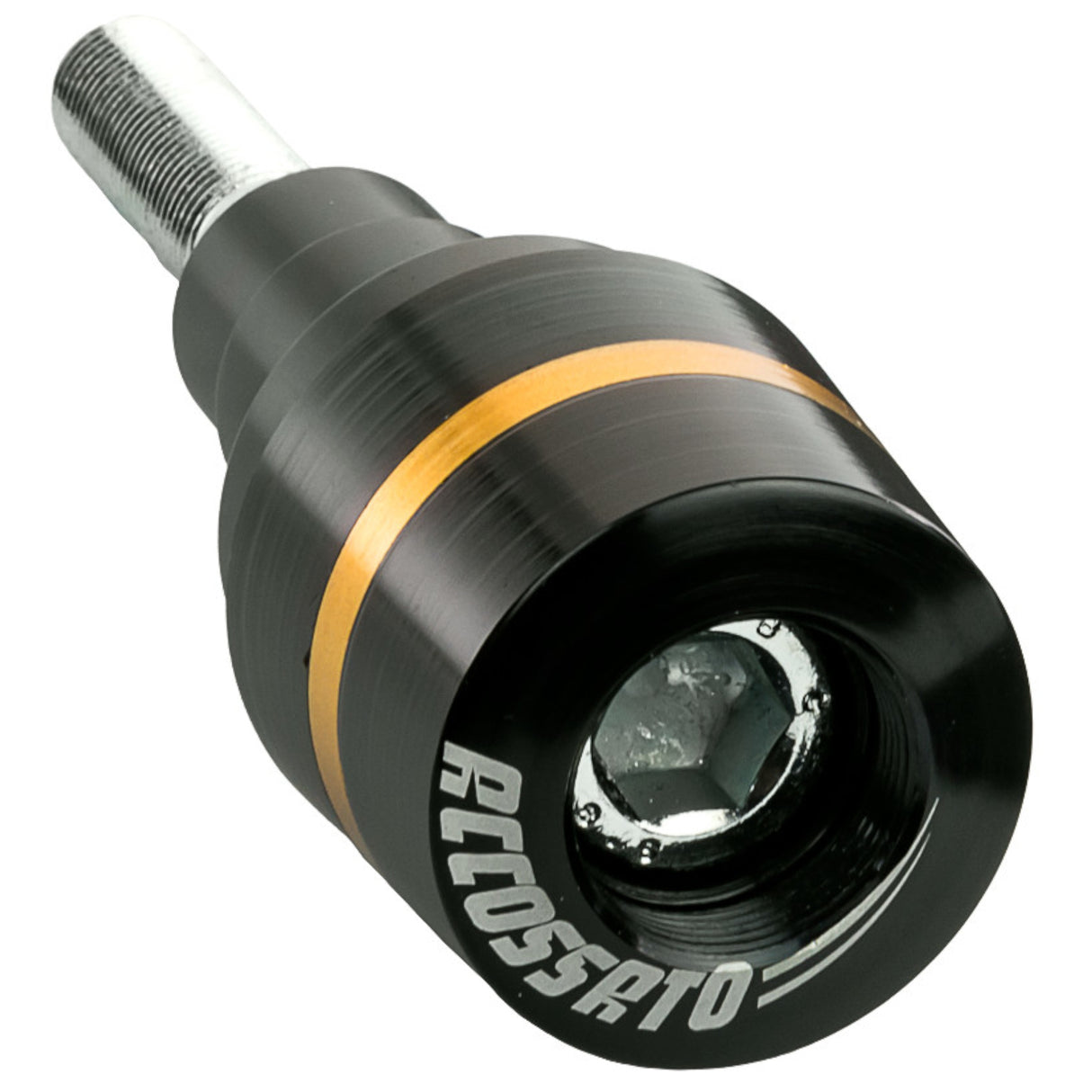 Tamponi paracarena Accossato per moto, ricavato CNC, con inserto colorato. La confezione contiene 02 articoli