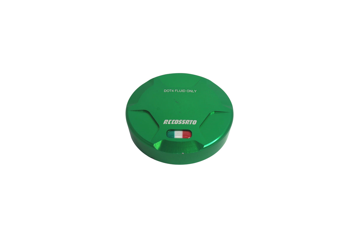 Tappo vaschetta olio freno, ricavato in alluminio CNC per il montaggio della vaschetta Accossato, 30 ml VG001