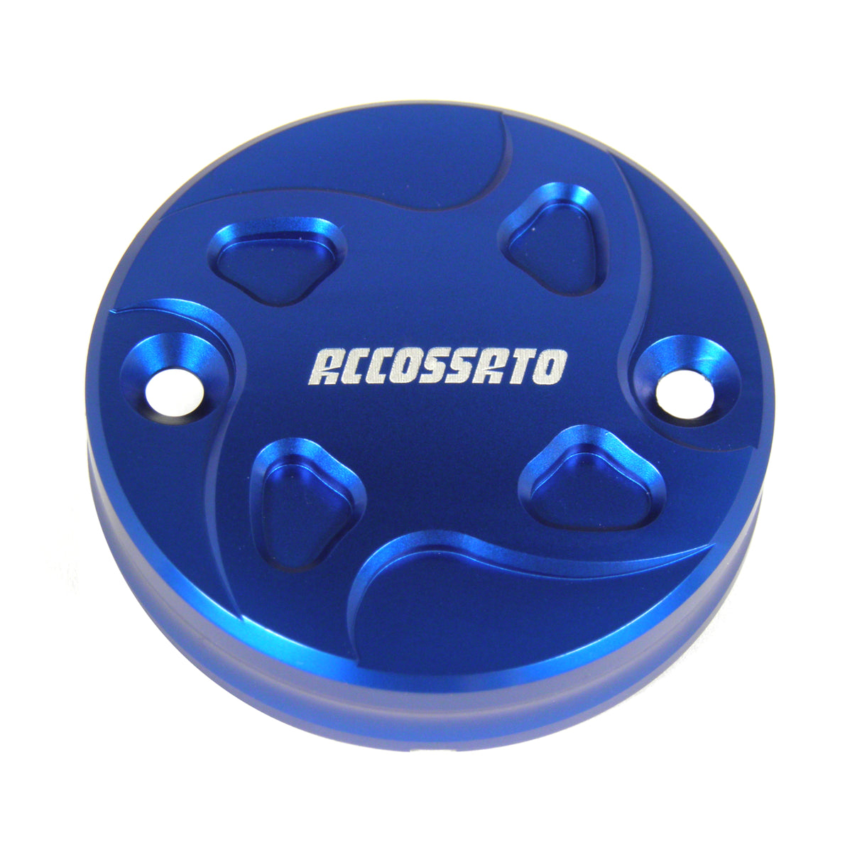 Tappo vaschetta olio freno anteriore Accossato, ricavato in alluminio CNC