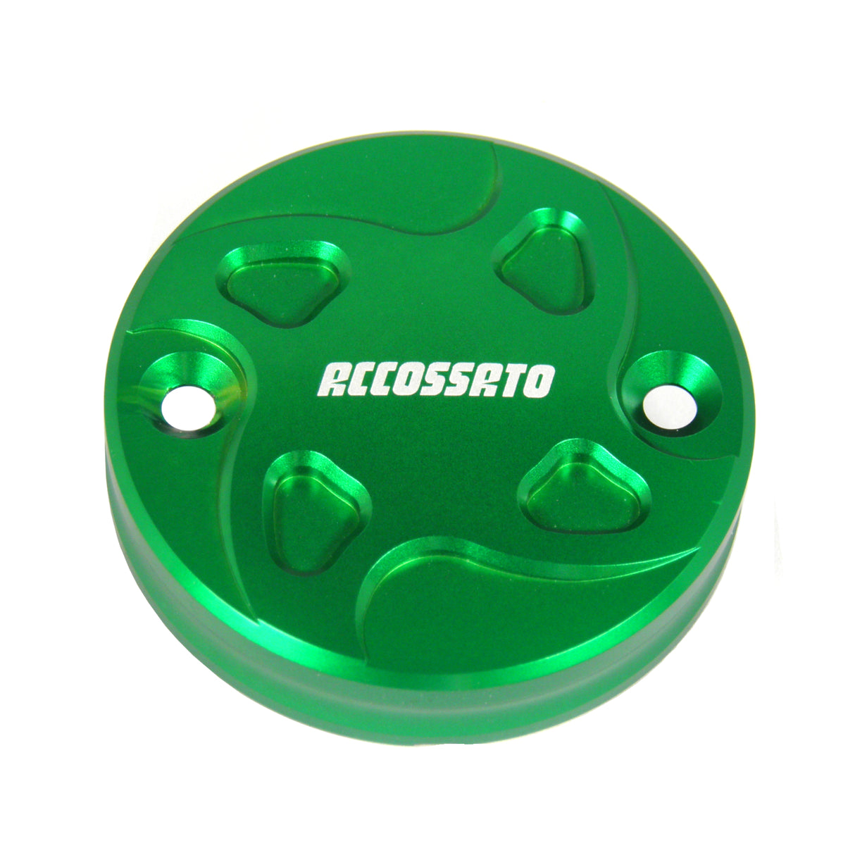 Tappo vaschetta olio freno anteriore Accossato, ricavato in alluminio CNC