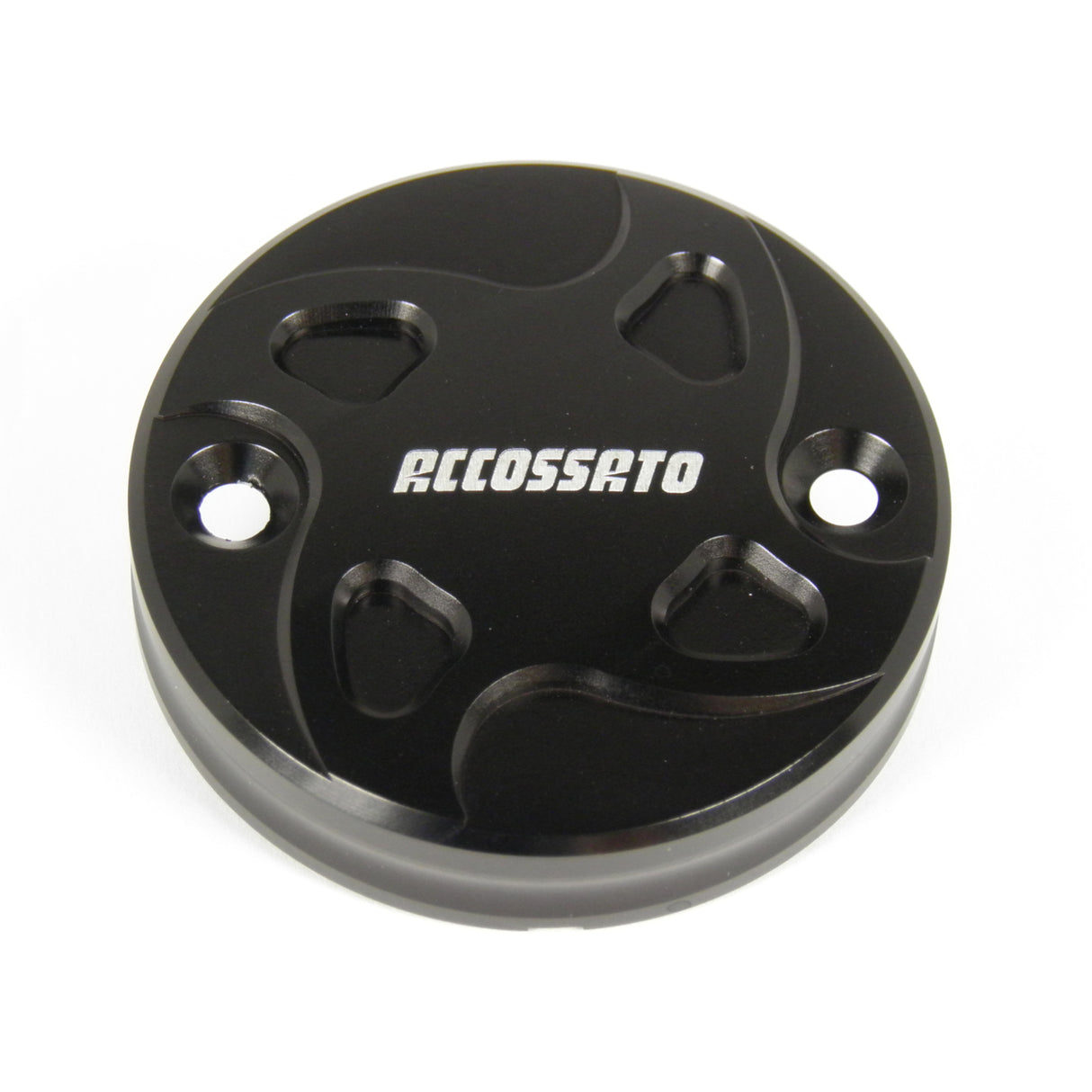 Tappo vaschetta olio freno anteriore Accossato, ricavato in alluminio CNC