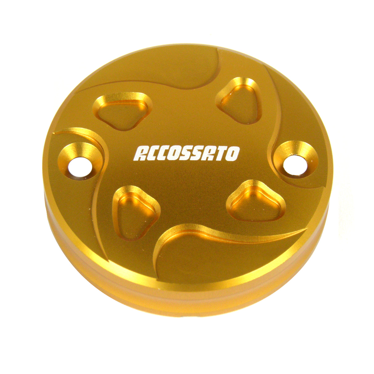 Tappo vaschetta olio freno anteriore Accossato, ricavato in alluminio CNC