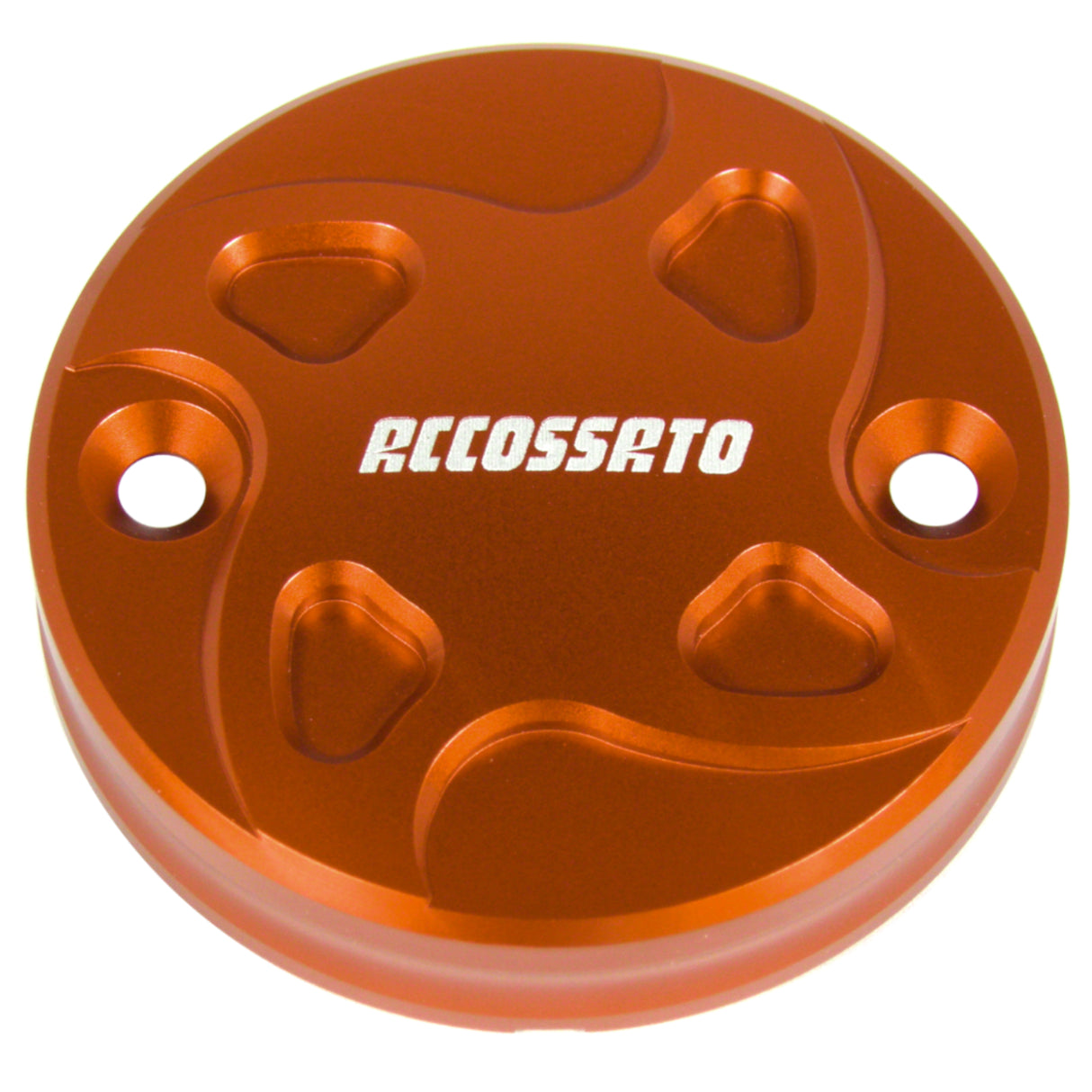 Tappo vaschetta olio freno anteriore Accossato, ricavato in alluminio CNC