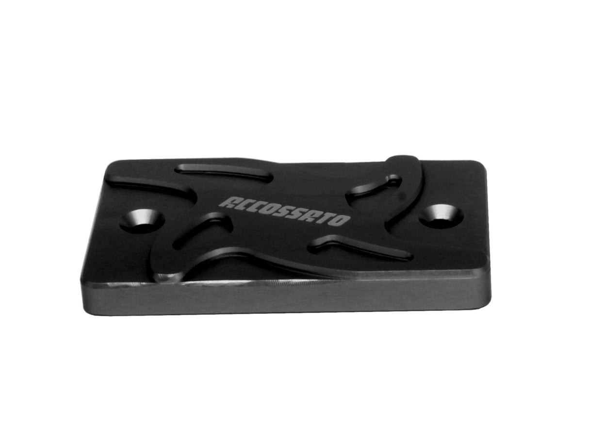 Tappo vaschetta olio freno anteriore Accossato, ricavato in alluminio CNC