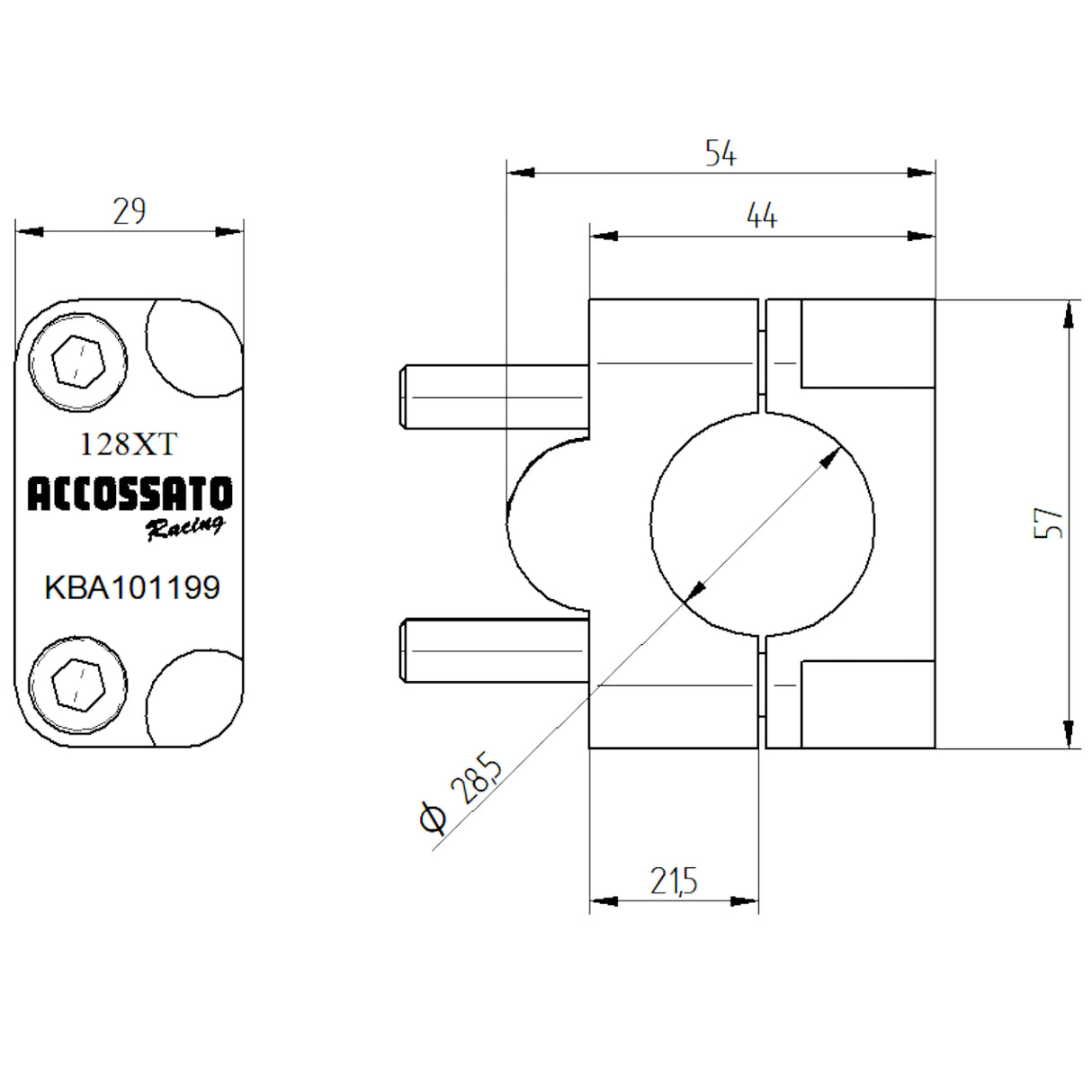 Coppia di Cavallotti Omologati ABE 101199 Di Trasformazione Per Manubri Da Diametro 22 mm A Diametro 28.5 mm Con Rialzo +24 mm