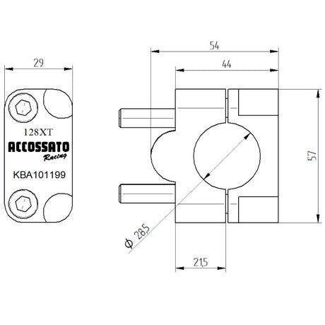 Coppia di Cavallotti Omologati ABE 101199 Di Trasformazione Per Manubri Da Diametro 22 mm A Diametro 28.5 mm Con Rialzo +24 mm