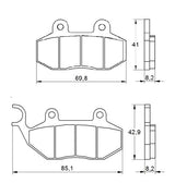Pastiglie freno per Cagiva, Garelli, Peugeot, PGO, SYM, Zero marca Accossato codice AGPA102