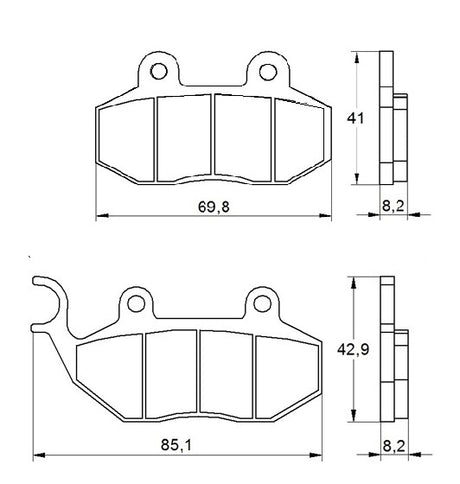 Pastiglie freno per Cagiva, Garelli, Peugeot, PGO, SYM, Zero marca Accossato codice AGPA102