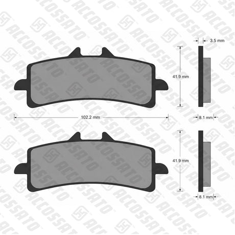 Pastiglie freno per Aprilia, Benelli, Ducati, Honda, Kawasaki, KTM, Suzuki marca Accossato codice AGPA106