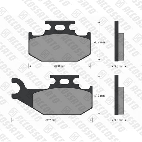 Pastiglie freno per Can-Am, Cannondale, John Deere marca Accossato codice AGPA115