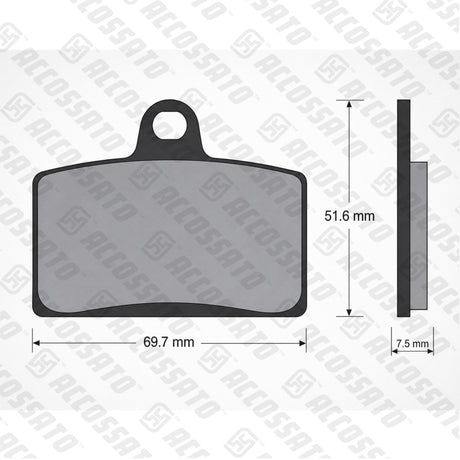 Pastiglie freno per Aprilia marca Accossato codice AGPA142