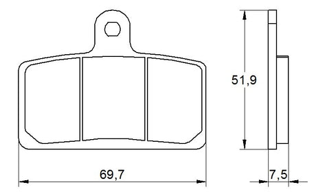 Pastiglie freno per Aprilia marca Accossato codice AGPA142